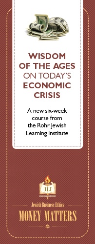 JLI COURSE: MONEY MATTERS